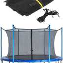 Trampoline Safety Enclosure Net PE Trampoline Flex Net Replacement for 6 Poles Round Frame Trampolines (12")