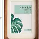Handcrafted Solid Wood Picture Frame with Mat for Wall or Tabletop Display, Perfect for Photos and Artwork. (Walnut, 4"x6" matted to 3"x5")