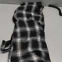 HangNiFang Womens Flannel Plaid Shirts Oversized Button Down Shirts Blouse Tops (Small, Black)