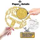 4 x Mi Primera Comunin Cake Topper, Spanish First Holy Communion, Religious Baptism, Christening Baby Shower 1st Birthday Party Decorations Supplies, Gold Glitter