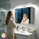 IZORRO Modern Bathroom Vanity Light 40 inch, Rotatable, 32W Dimmable Led Bathroom Light Fixture Over Mirror, Chrome Vanity Light Bar (Cool White 6000K)