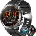 Military Smart Watches for Men (Answer/Make Calls), Smart Watch with 100-Days Extra-Long Battery, IP68 Waterproof, Heart Rate/Sleep Monitor 100+ Sport Modes 1.7 Fitness Watch for Android/iPhone
