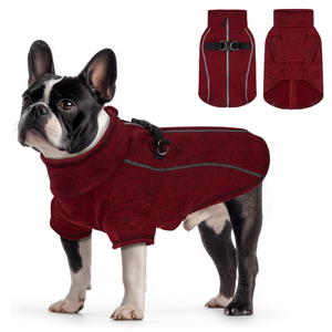 Dog Jackets for Large Dogs Boy, Reflective Warm Fleece Sweater for Dogs, Zipper Coat with D-Ring Winter Big Dog Clothes Cold Weather Coats, Grey XXX-Large