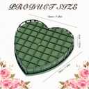 Floral Foam Cage with Suction Cup, Heart-Shaped Flower Arrangement Foam Holder for Wedding Car Decor, DIY Floristry Bouquet Fixation Base for Fresh/Silk Flowers (20x20cm)