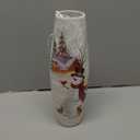 Christmas Lighted Snowmen Indoor Decorations, Crackle Glass LED Light up Snowmen Vase Snowmen Lamp Night Lights for Xmas, Lighting Christmas Decorations Holidays Table Decor 12 Inch