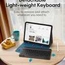 CHESONA for iPad Pro 11 Inch (M4 2024/M5 2025) Case with Keyboard, Magnetic Detachable Keyboard, Precise Cutouts Case with Pencil Holder, Rechargeable Wireless Folio Keyboard Case for iPad Pro M4 11''