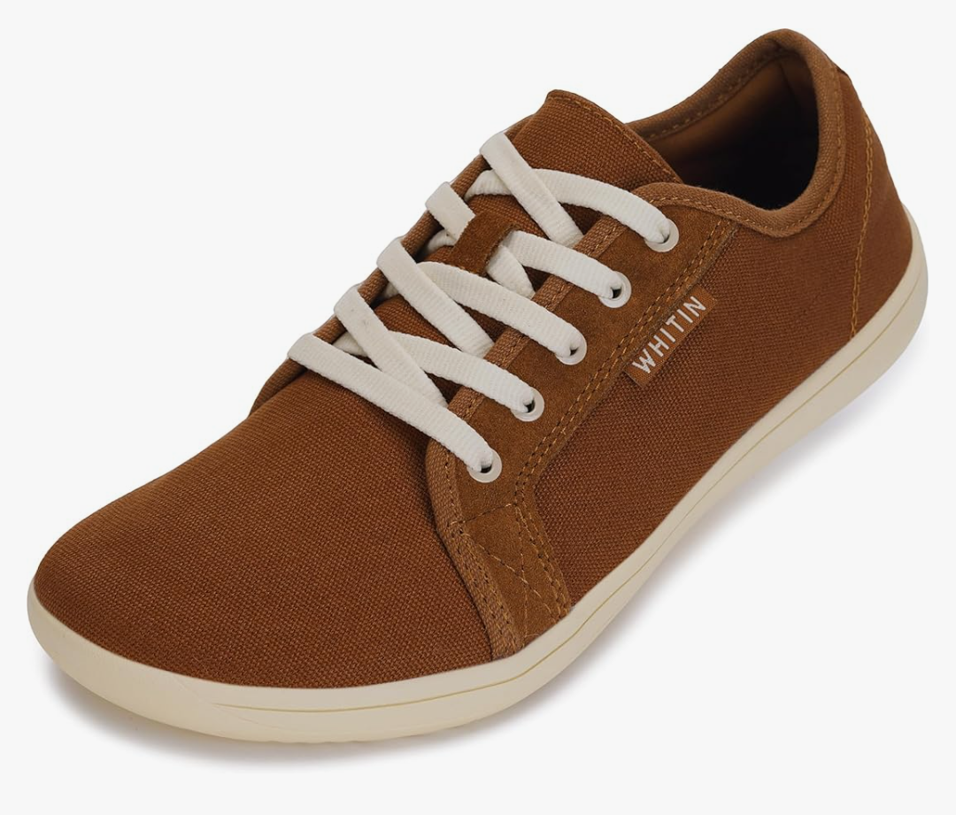 WHITIN Men's Canvas Barefoot Shoes | Wide Toe-Box | Zero-Drop Sole, Size 46