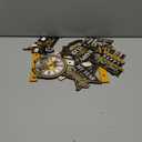 6 Pcs Happy New Year Table Decorations Wooden Table Centerpieces Rustic Wood Tabletop Sign Decorations for Home Kitchen Office Farmhouse Desk Shelves Party Tiered Tray Decor