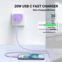 Essri Phone Charger Fast Charging 10 FT, 2-Pack 20W PD USB C Block with iPhone 14 13 Charger Cable 10 Foot, Compatible with iPhone 14 Pro 13 Pro Max 12 11 Pro Mini,Purple