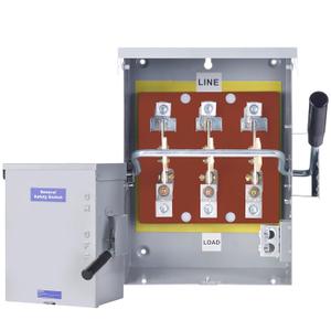 200 Amp Disconnect Switch Box, 120/240V 3 Pole Heavy Duty Safety Switch with Ground, Multi-Safety Protection Design, Non-Fusible, Galvanized Steel Enclosure, NEMA 3R Standards for Indoor and Outdoor