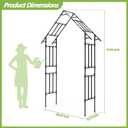 Garden Arch Trellis - 48" L *98" H*16" W, Gothic Abor Trellis with Reinforced Frame, Garden Arch Trellis for Climbing Plants Outdoor, Heavy Duty Metal Arch for Backyard, Patio, Lawn, Balcony