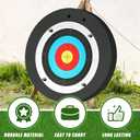Gemscream 24" Foam Archery Bow & Arrow Target for Backyard, Round