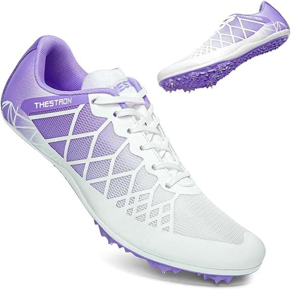THESTRON Professional Spikes Track & Field Shoes for Men Women Kids Breathable Racing Jumping Sprint Running Sneakers 40