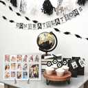 FramePro School Years Picture Frame Pre K to 12 White Graduation Gift Collage Frame with Stand Easel, Displays One 4x6 and Twelve 2x3 Wallet Photos