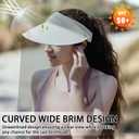 4 x ZOORON Sun Visor Hats for Women Men Wide Brim Sun Hats Women Men Adjustable Ponytail Sun Hats Foldable UPF 50+ (Gray)