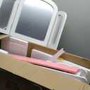 Kids Vanity Set Princess Makeup Dressing Play Table Set W/Mirror-White