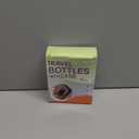 Travel Bottles with Case, 4x2oz TSA Approved, Leak-Proof, Press to Unlock, Compact & Portable Travel Toiletries (Black)