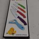 Cook N Home 4-Piece Ceramic Knife Set with Sheaths, 