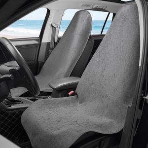 Waterproof Car Seat Cover Universial Fits Car Sweat Towel for Trucks SUV Car Seat Protector Grey 2 Pieces