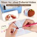 Amorloop Crochet Kit for Beginners Easy-to-See Stitches Yarn, Pre-Started Piece, and Step-by-Step Video Tutorials | Starter Crochet Set with Cute Animal Pattern Original Handmade Bear Pattern