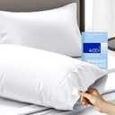 THREAD SPREAD 100% Cotton King Size Pillow Cases Set of 2-400 Thread Count Pillow Cases King Size Set of 2 (White), Luxuriously Soft Hotel Quality Sateen Weave Pillowcases, Crisp & Cool