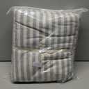 PURE ERA Jersey Knit Duvet Cover Set 100% T-Shirt Heather Cotton Super Soft Comfy Classic Striped with Zipper Closure, Grey & White Stripe, California King