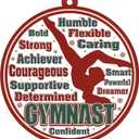 3 x Gymnastics Christmas Ornament, Gymnast Girl Christmas Ornament Tree Decor, Keepsake Gifts for Gymnast Sports, Xmas Gift for Gymnastics Lovers Girls Women Fans Coach