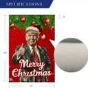 5 x WENWELL Santa Merry Christmas Garden Flag,Donald Burlap Yard Flags,Make Christmas Great Again House Banner for Outdoor,Double-Sided 12 x 18 Inch