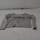 SOLY HUX Women's Twist Open Back Tops Cut Out Tee Backless Casual Long Sleeve Round Neck T Shirt (Pure Grey)