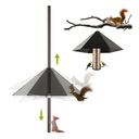 Widened 19" Metal Squirrel Baffle for Bird Feeder Poles - Outside Baffle Guard, Weatherproof Outdoor Squirrel Proof Protector with Matte Black Finish (1 Pack)