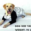 Dogs Cotton Pajamas with White Dinosaur Pattern Onesie Jumpsuit for Large Dog Full Coverage Sleeper Pets Shirts pjs(3XL，White)