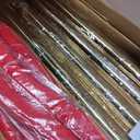 4 Pack Gold Stanchions and Velvet Ropes Set, Stainless Steel Crowd Control Barriers, 3Pcs Red Carpet Ropes and Poles for Party Supplies,Photobooth Accessories, Prom,Birthday,Business,Wedding, Museums