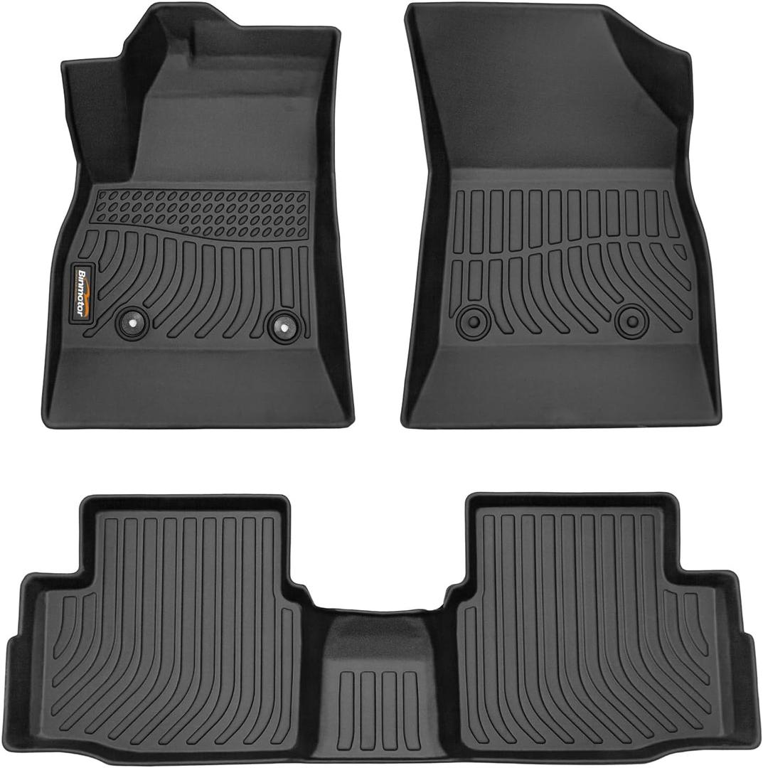 Binmotor-Floor Mats for Chevrolet/Chevy Cruze 2016-2019, Includes 1st+2nd Row, TPE Mat Custom All Weather Car Mats for Chevy Cruze Accessories