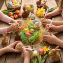 36 Pcs Easter Egg Shakers Set Include 12 Pcs 2026 DIY Wooden Egg Shakers Percussion Musical Maracas Instruments with 24 Color Markers First Easter Gifts Basket Stuffers Music