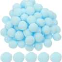 PATIKIL 1inch Pom Poms for Crafts, 500pcs Small Pompoms for Crafts Mini Puff Balls Bulk High Elasticity Fuzzy Balls for Hats Christmas Art DIY, Light Blue