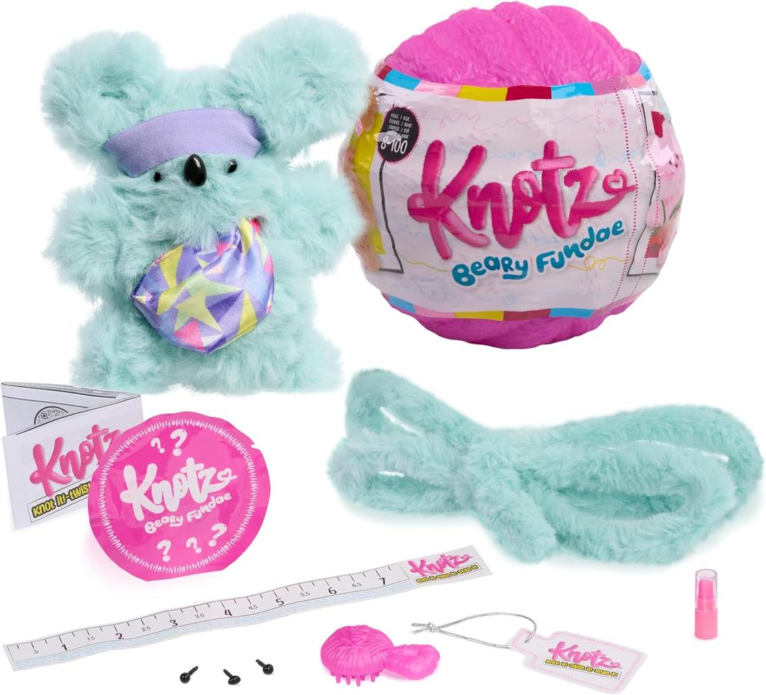 3 x Just Play Knotz Beary Fundae 3-Pack, Kids Toys for Ages 8 Up