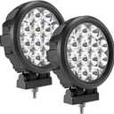 2Pcs 60W Spot Beam 6 Inch Round LED Work Light Driving Lights Spotlights for Off Road 4x4 Pickup Truck