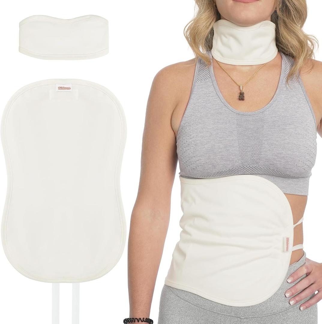 Castor Oil Pack Compress for Liver Detox & Thyroid Kit - Organic Cotton, Mess-Free, Reusable Castor Oil Wrap - Improve Sleep and Digestion, Reduce Inflammation (Castor Oil Not Included)