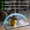 Pure Titanium Dual-Side Cutting Board with Non-Slip Pad ¨C Hygienic, Warp-Proof, Dishwasher Safe Kitchen & Outdoor Chopping Board, 11.42" x7.87", 11.4"L x 7.9"W