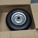 RUTU 11x4.00-5 Flat Free Tire and Wheel Assembly with 3/4" Precision bearings or 5/8" & 1/2",Replacement Tires 3.4"-4"-4.5"-5" Centered Hub,for Zero-Turn Lawn Mowers