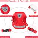 Red Cat & Dog Vest Harness - All Weather Mesh, Reflective Strap, Adjustable Step-in Harness for Small Pets (Red, S)