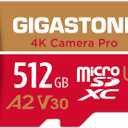 5-Years Data Recovery GIGASTONE 512GB Micro SD Card, 4K Camera Pro, A2 V30 for Smartphone, Gopro, Action Cams, 4K UHD Video Recording, R/W up to 150/120 MB/s, UHS-I U3 C10 Class 10 with Adapter