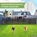 Reinforced 180" Extra Wide Outdoor Retractable Gate, All-Weather Resistant