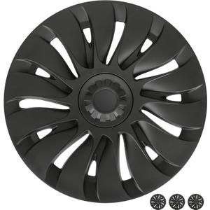 2025 Model Y Wheel Covers for Tesla Model Y Accessories 2024 19 Inch 4 Pcs Rim Protector Wheel Cover Replacement Compatible with Tesla Y 2024 2023 2022 2021 Matte Black ABS Hubcaps