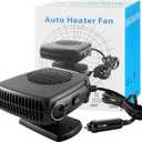200W Car Heater, Car Defroster, 12V Portable Automotive Heater Fan with 360 Adjustable Bracket, 2 in 1 Heating & Cooling for Windshield Demisting & Personal Warming, for Car Truck Van