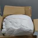 Martha Stewart White Goose King Size Feathers Down Fiber Comforter, 100% Cotton Duvet Insert King, Hotel Luxury Hypoallergenic Comforter 68oz All Season Medium Warmth 106 x 90 Inch