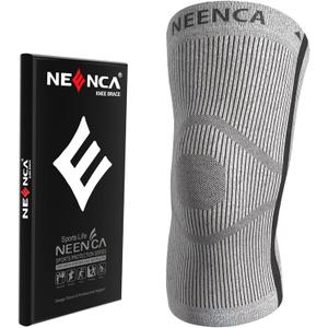 NEENCA Knee Sleeve  Knee Braces for Knee Pain, Joint Pain Relief, Swelling, Inflammation Relief, and Circulation, Knee Support for Women and Men (Large, Gray)