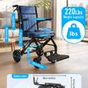 Transport Wheelchair for Adults & Seniors, Blue
