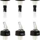 TRUE Measured Pour Spouts for Liquor Bottles Alcohol Pouter Spouts Home bar Liquor Pourers, 0.5oz, 1oz, 2 oz, Set of 6