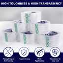 Packing Tape, 12 Rolls Clear Heavy Duty Packaging Tape with Dispensers for Packing, Shipping, Moving and Mailing, Thicker Sealing Tape-1.88" x 65 Yards Per Roll, 780 Total Yards